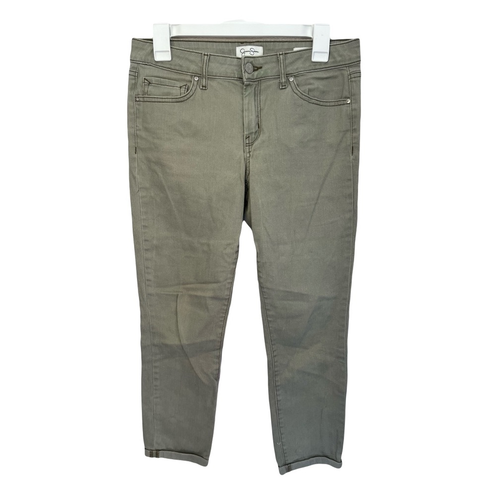 Jessica Simpson Olive Green Rolled Crop Skinny Ankle Jeans Size 6/28